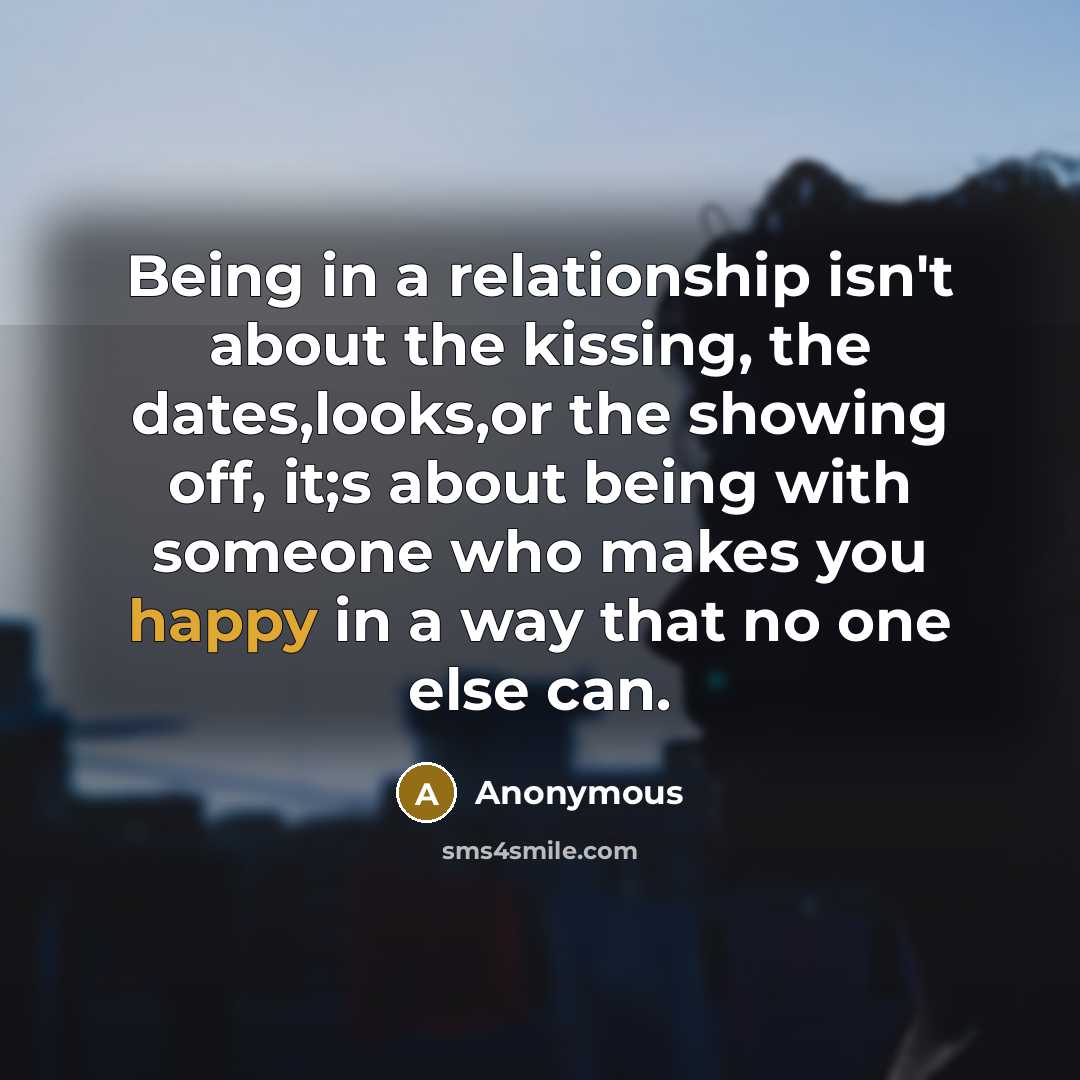 “Being in a relationship isn't about the kissing, the dates,looks,or…” quote by Anonymous