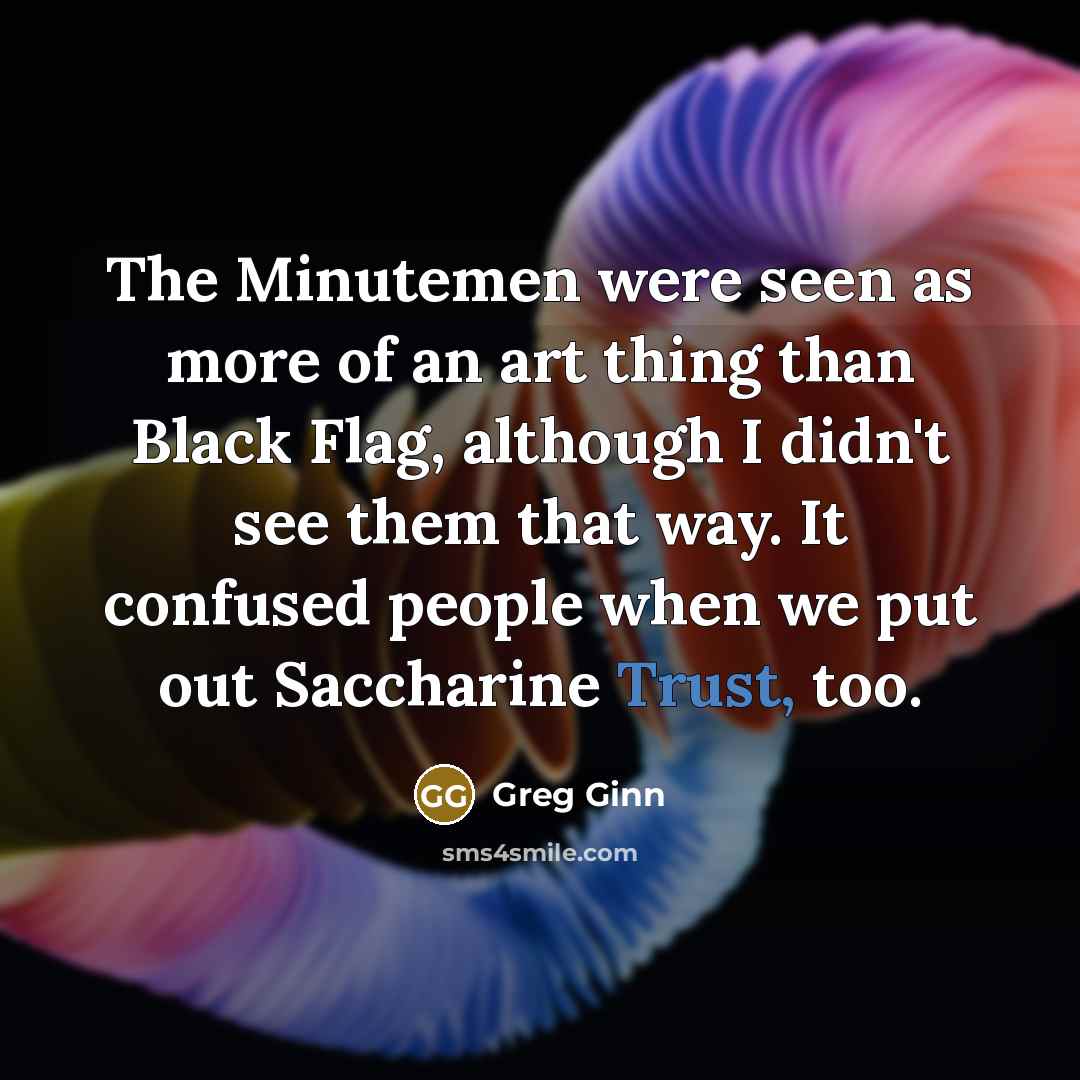 “The Minutemen were seen as more of an art thing…” quote by Greg Ginn