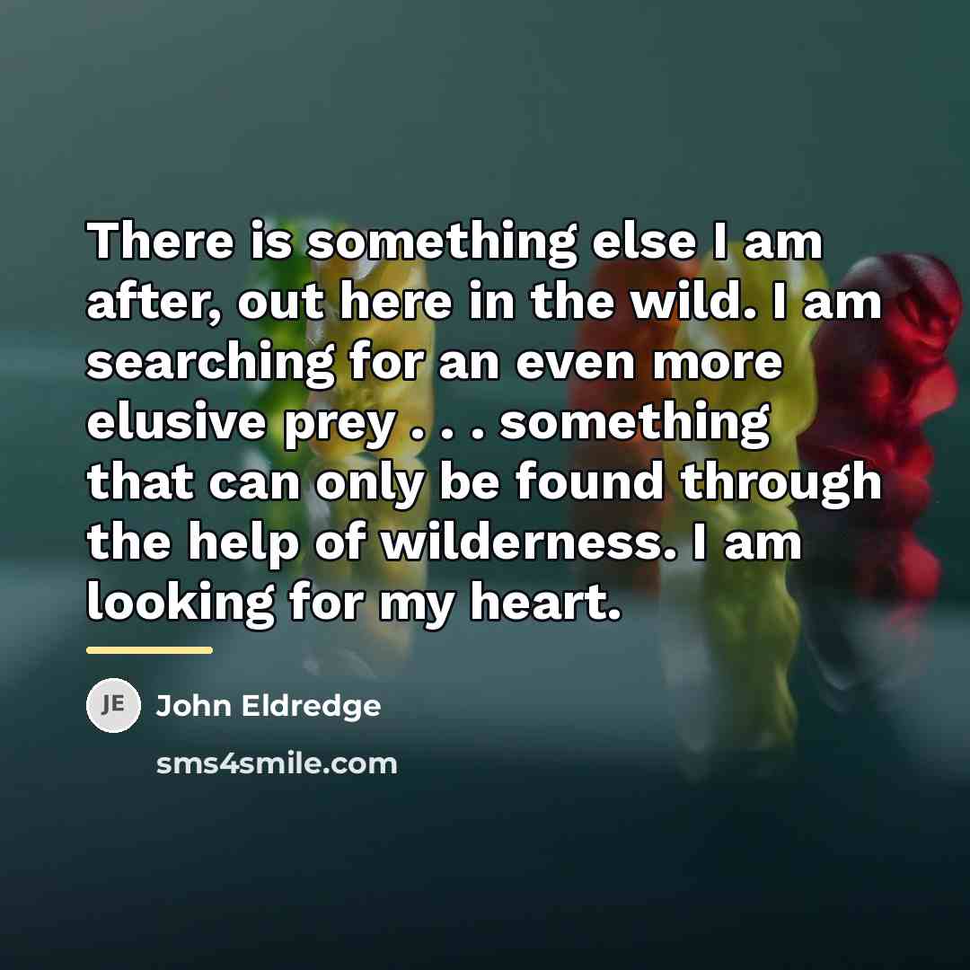 “There is something else I am after, out here in…” quote by John Eldredge