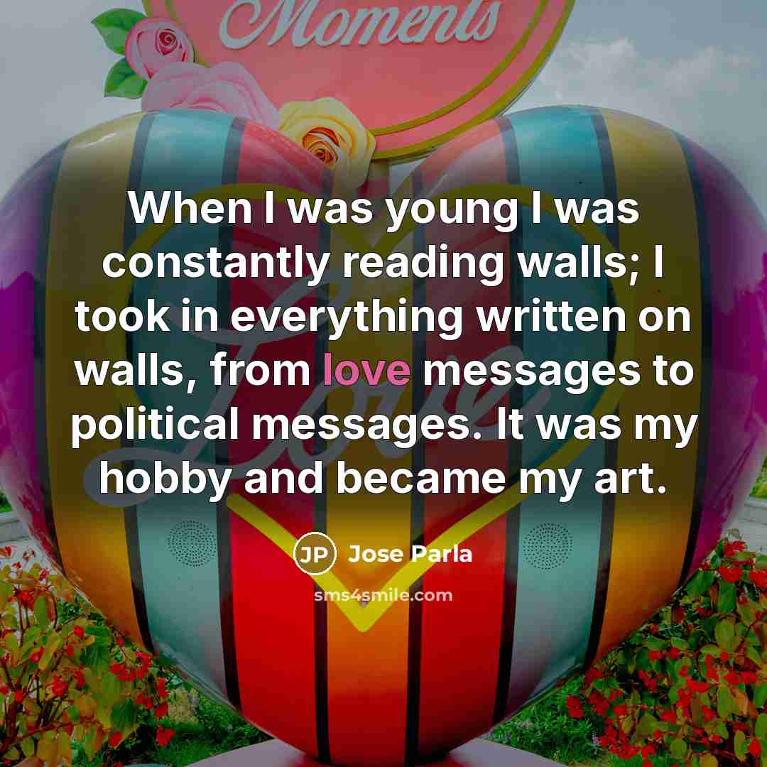 “When I was young I was constantly reading walls; I…” quote by Jose Parla