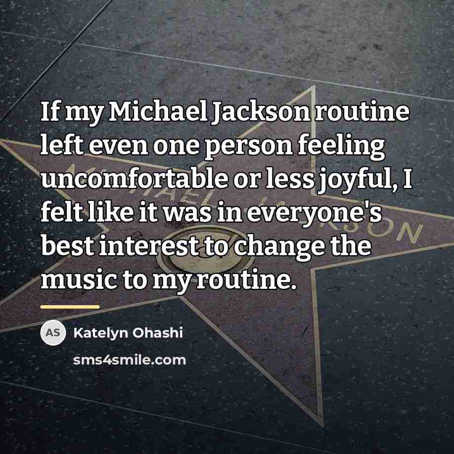 “If my Michael Jackson routine left even one person feeling…” quote by Katelyn Ohashi