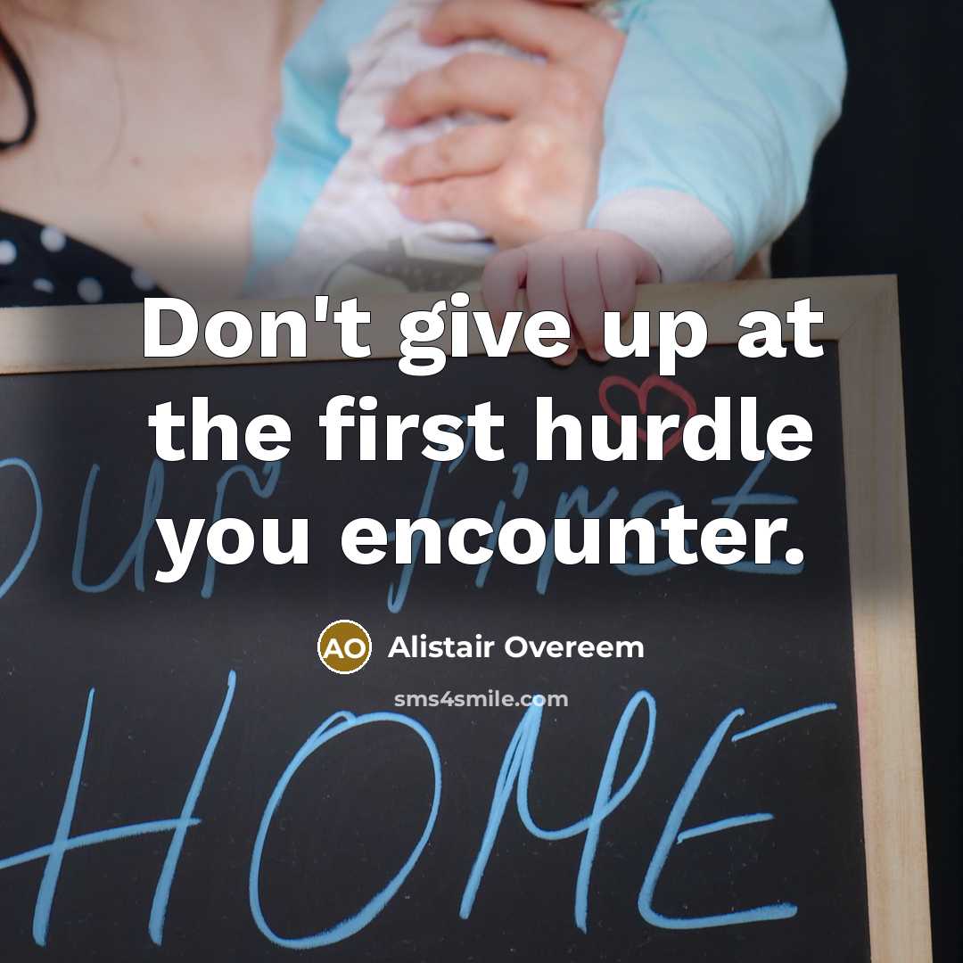 “Don't give up at the first hurdle you encounter.…” quote by Alistair Overeem