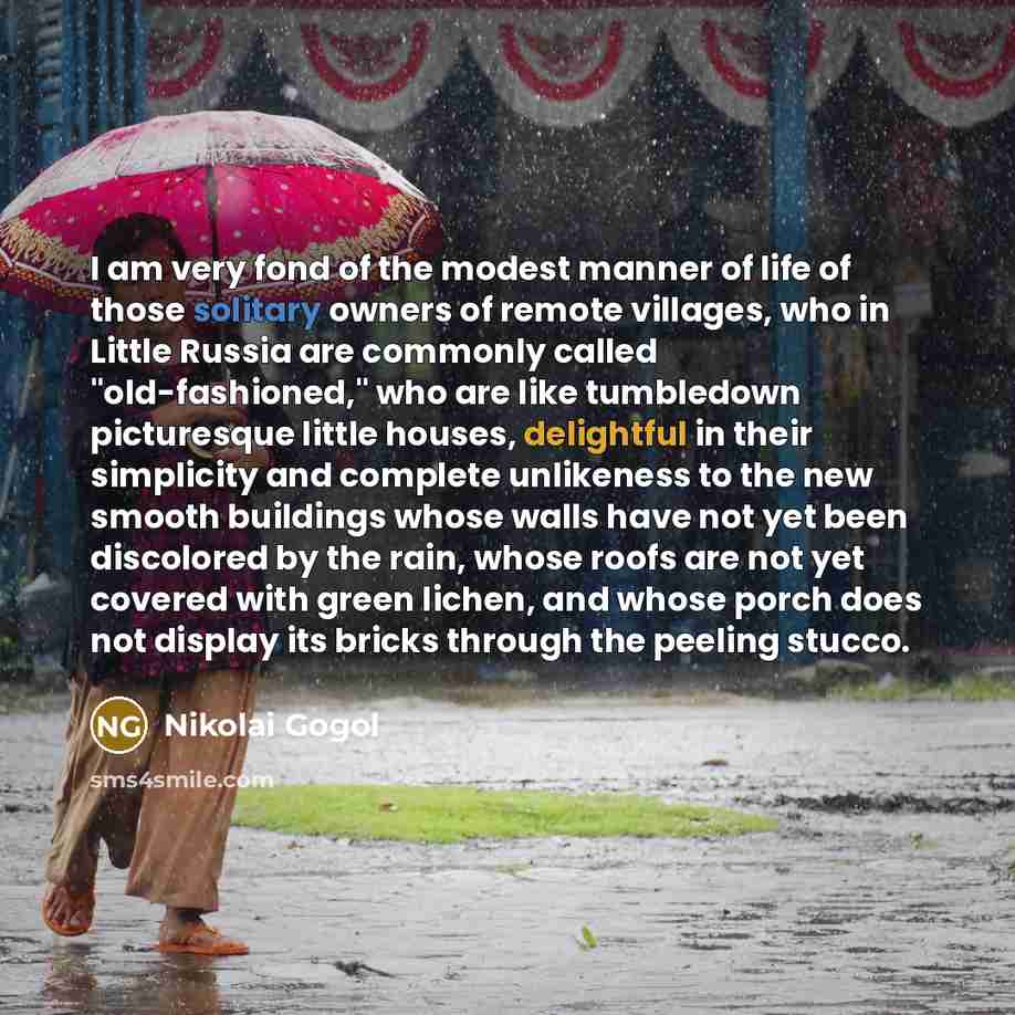 “I am very fond of the modest manner of life…” quote by Nikolai Gogol