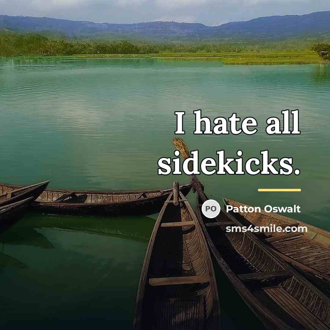 “I hate all sidekicks.…” quote by Patton Oswalt