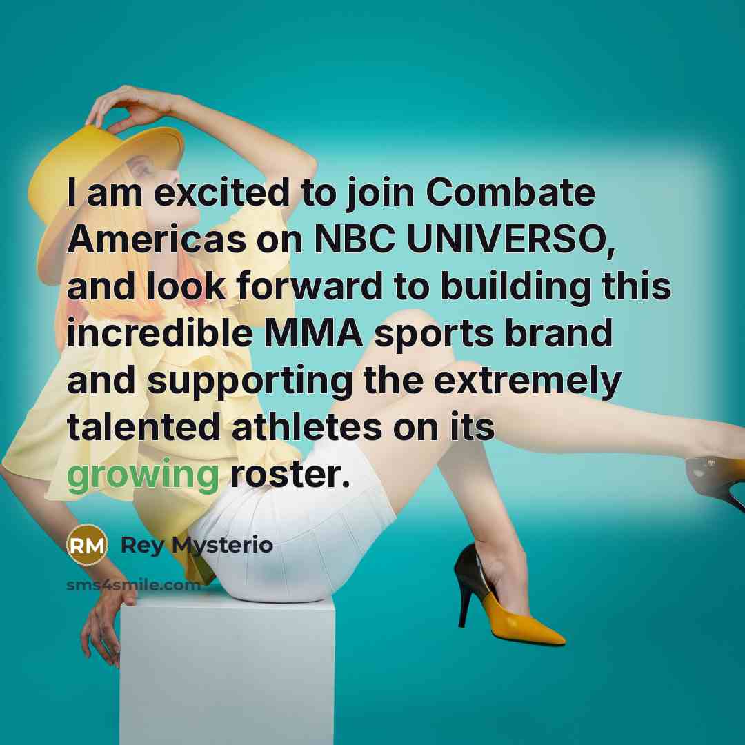 “I am excited to join Combate Americas on NBC UNIVERSO,…” quote by Rey Mysterio