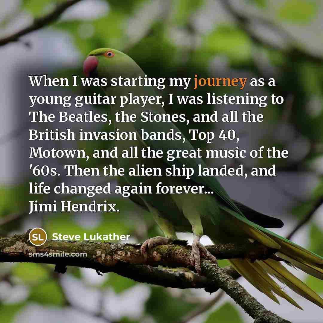 “When I was starting my journey as a young guitar…” quote by Steve Lukather