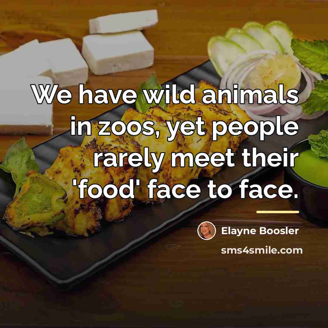 “We have wild animals in zoos, yet people rarely meet…” quote by Elayne Boosler
