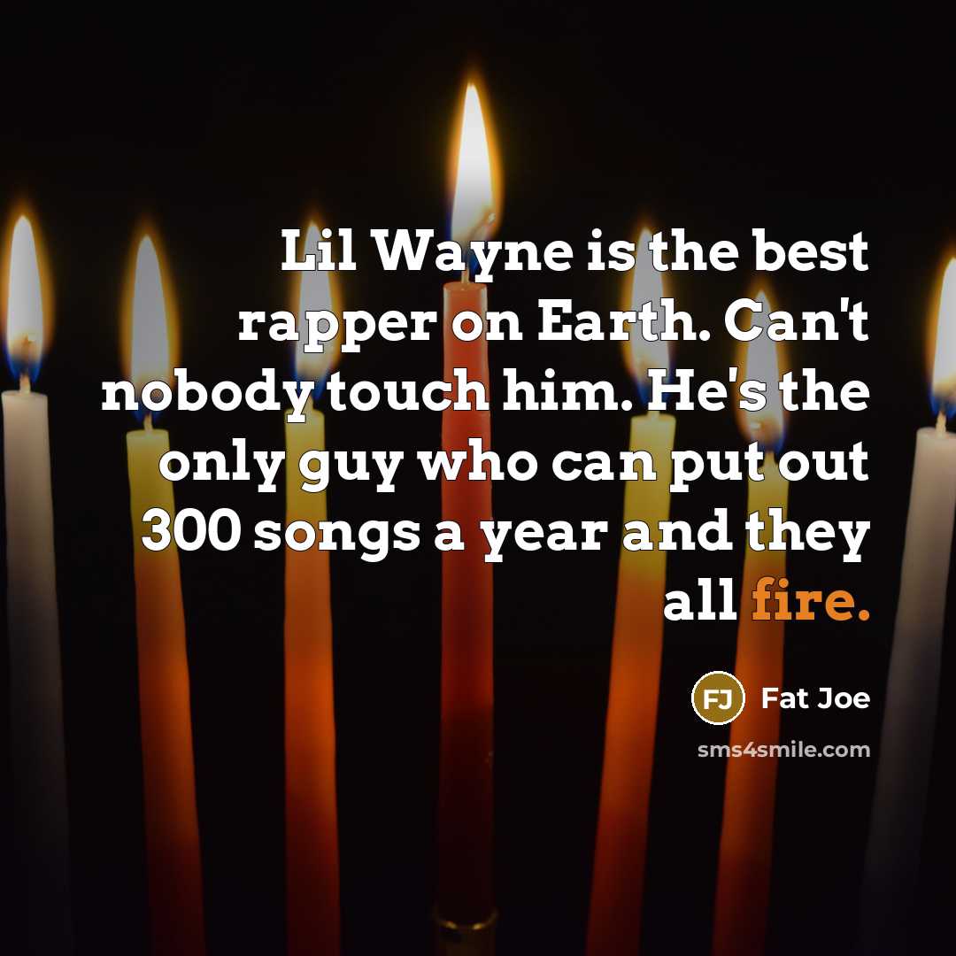 “Lil Wayne is the best rapper on Earth. Can't nobody…” quote by Fat Joe