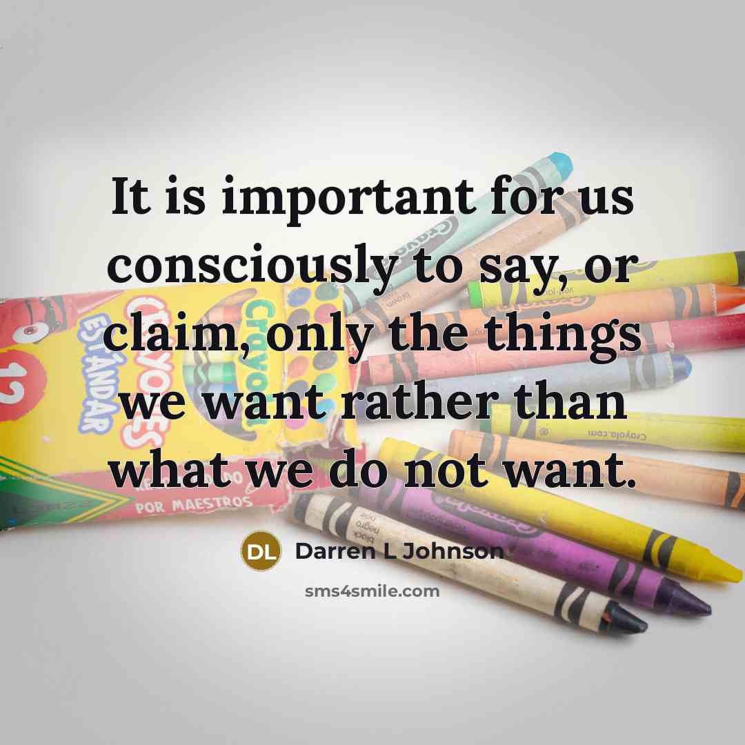 “It is important for us consciously to say, or claim,…” quote by Darren L Johnson