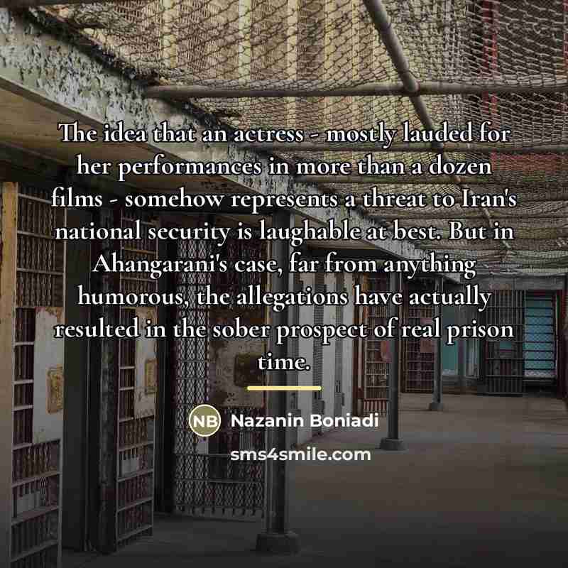 “The idea that an actress - mostly lauded for her…” quote by Nazanin Boniadi