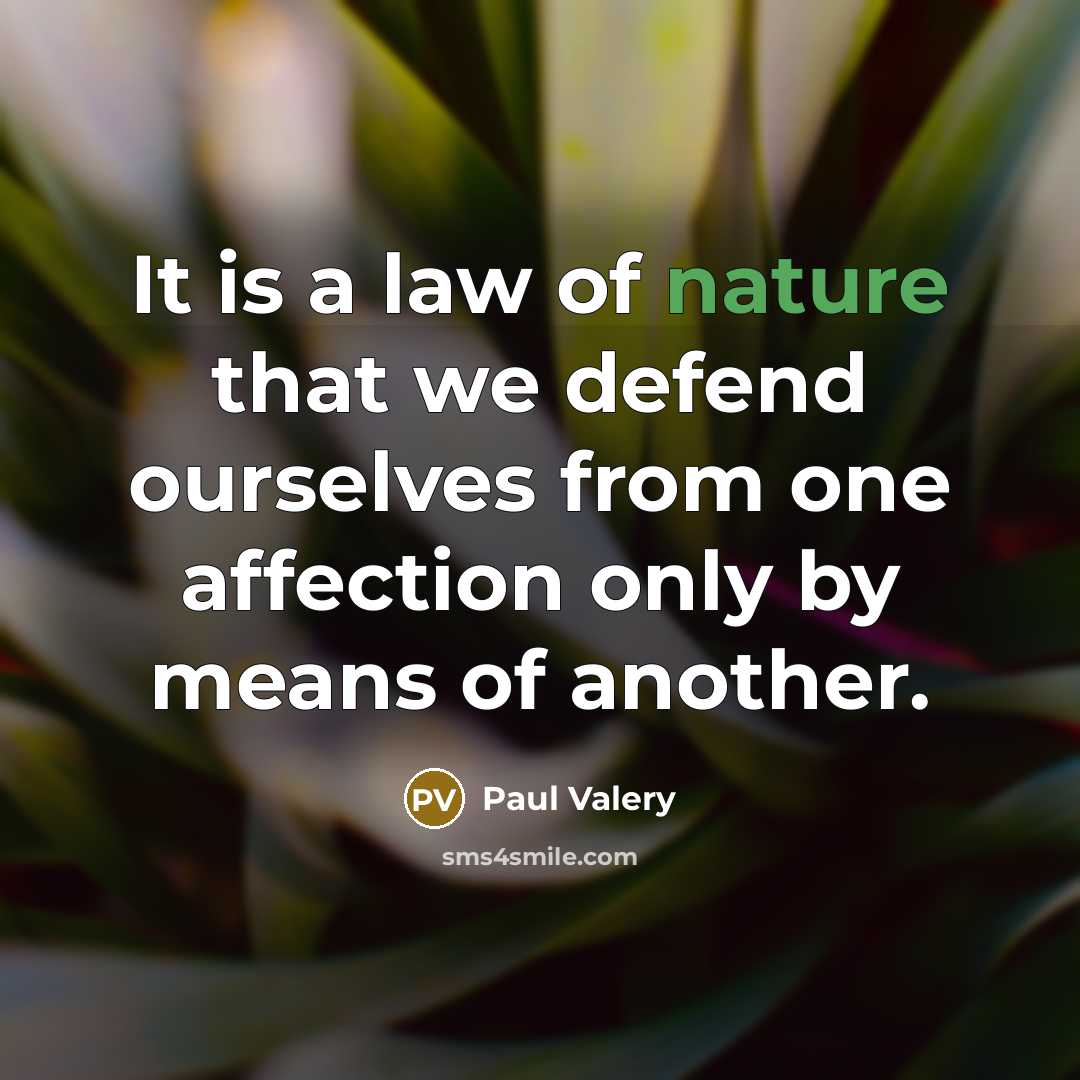 “It is a law of nature that we defend ourselves…” quote by Paul Valery