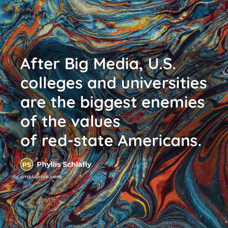 “After Big Media, U.S. colleges and universities are the biggest…” quote by Phyllis Schlafly