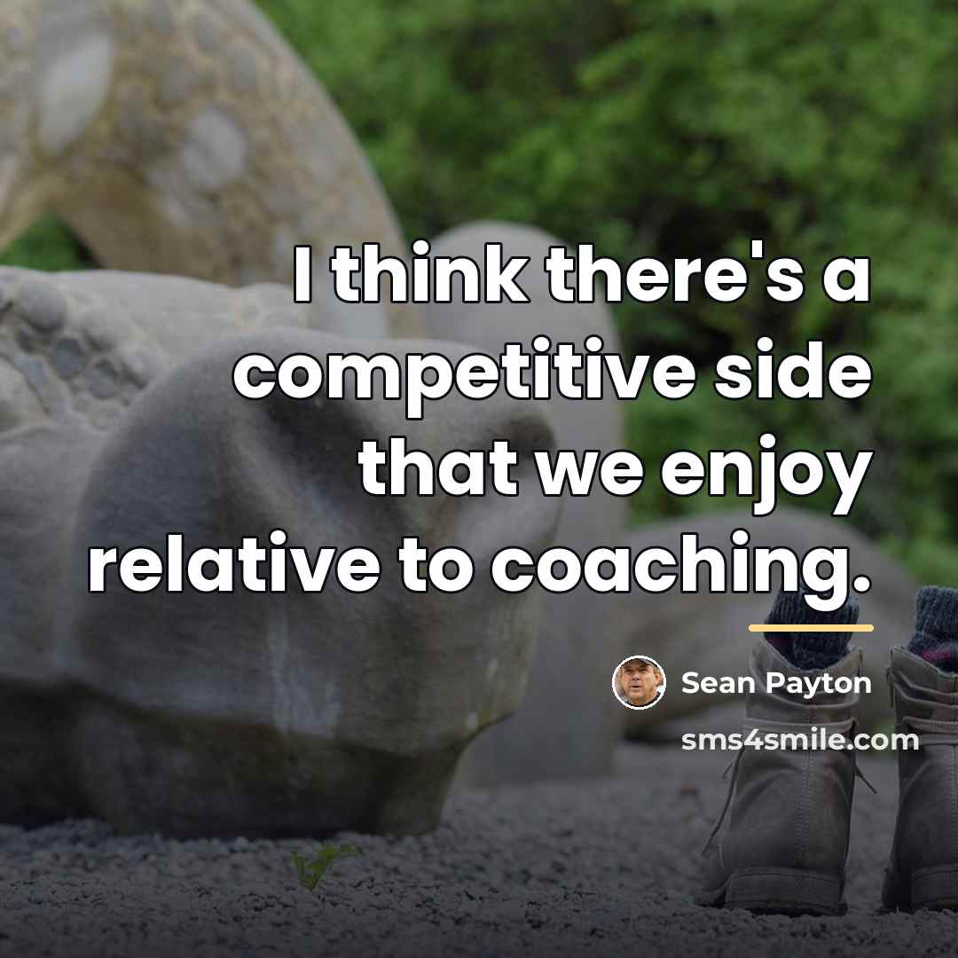 “I think there's a competitive side that we enjoy relative…” quote by Sean Payton