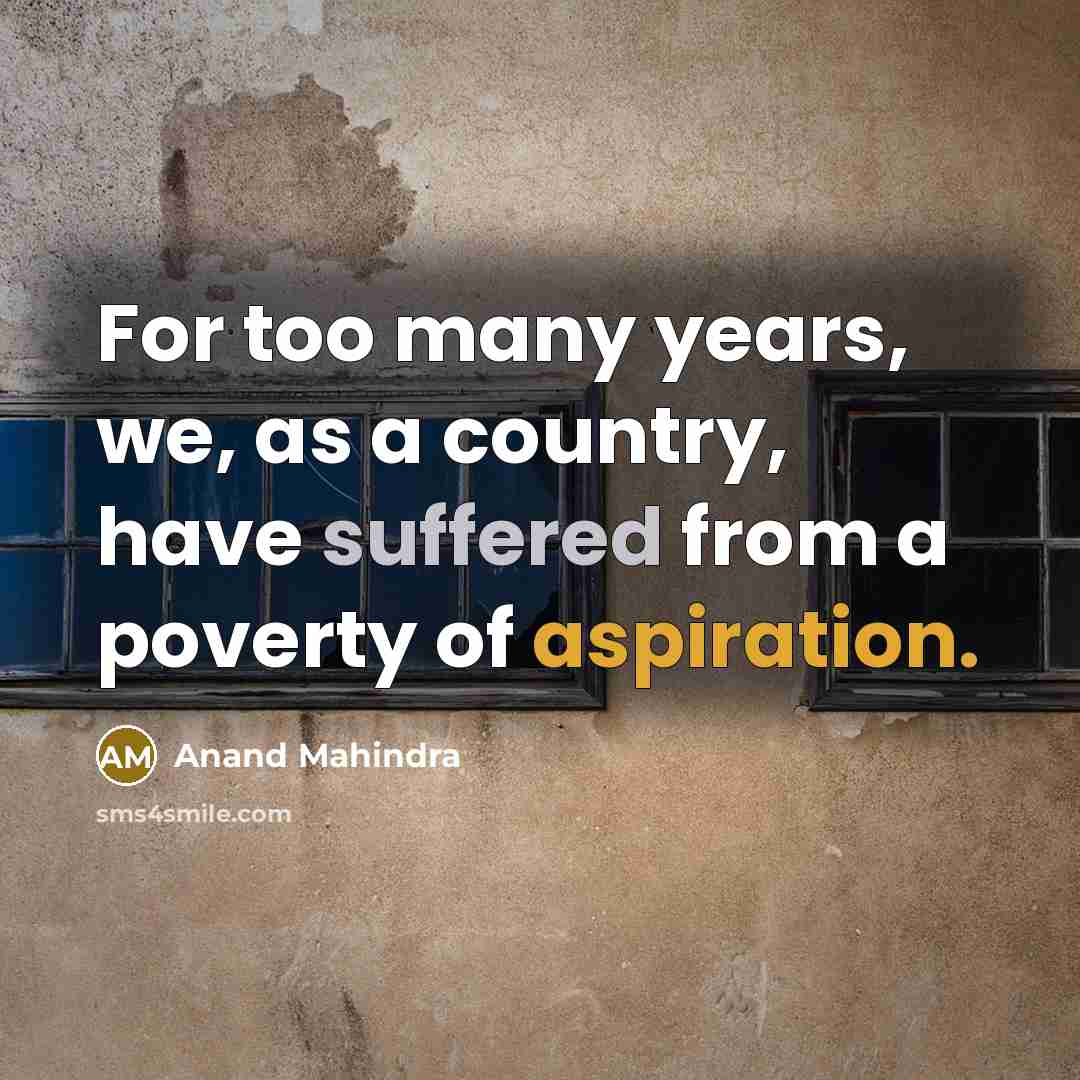 “For too many years, we, as a country, have suffered…” quote by Anand Mahindra