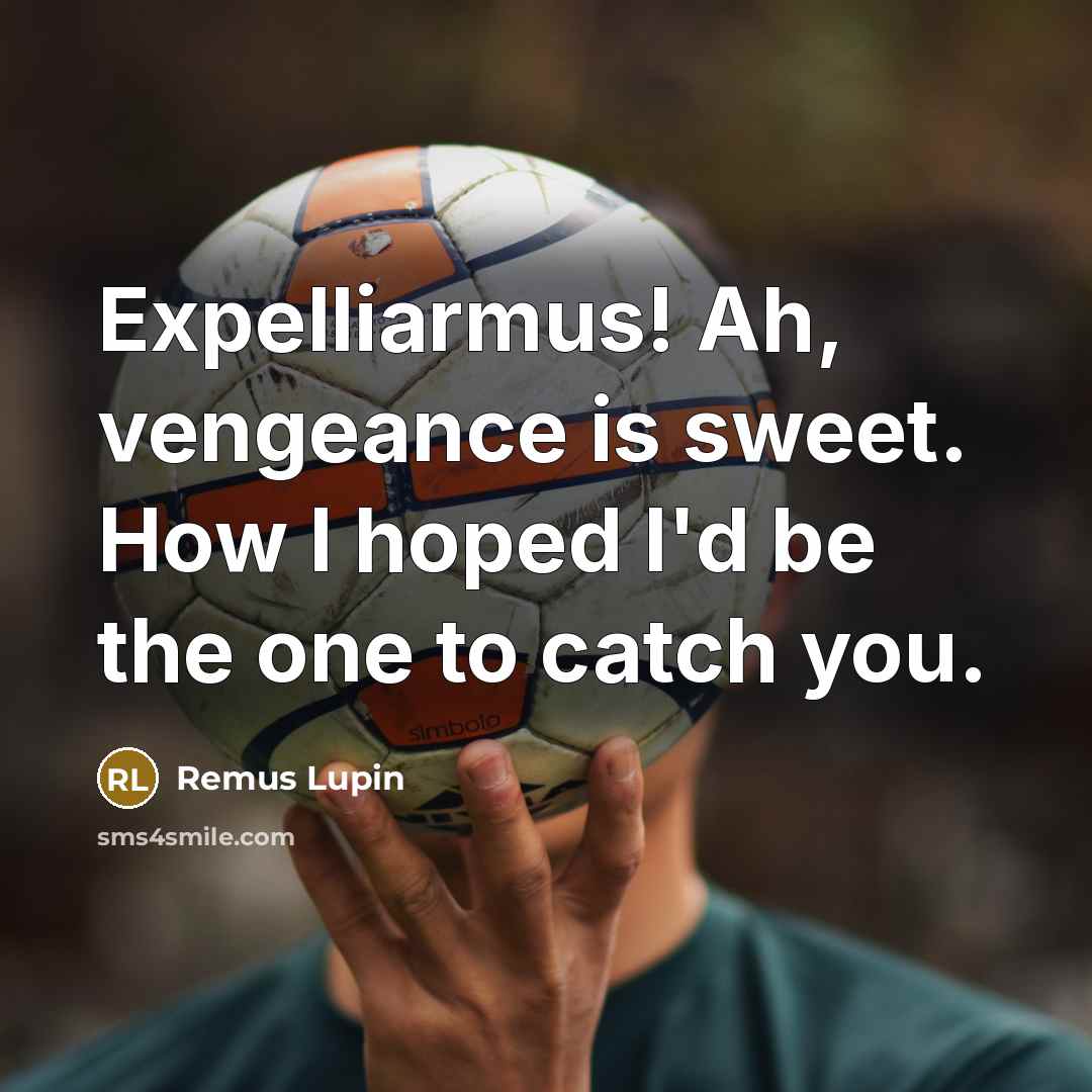 “Expelliarmus! Ah, vengeance is sweet. How I hoped I'd be…” quote by Remus Lupin