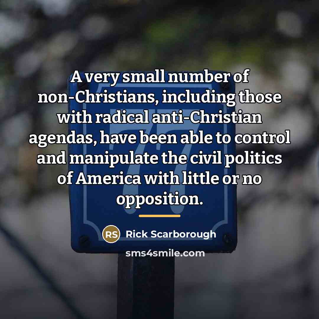 “A very small number of non-Christians, including those with radical…” quote by Rick Scarborough