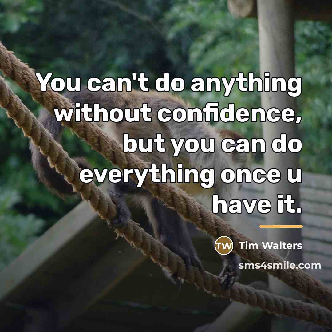 “You can't do anything without confidence, but you can do…” quote by Tim Walters