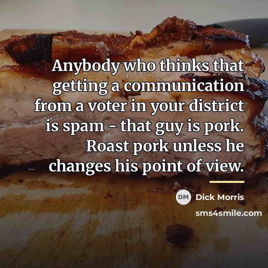 “Anybody who thinks that getting a communication from a voter…” quote by Dick Morris