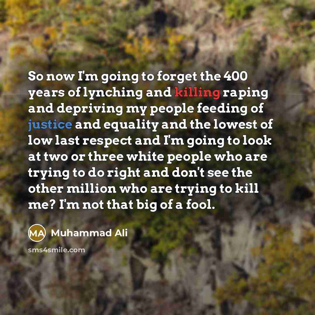 “So now I'm going to forget the 400 years of…” quote by Muhammad Ali