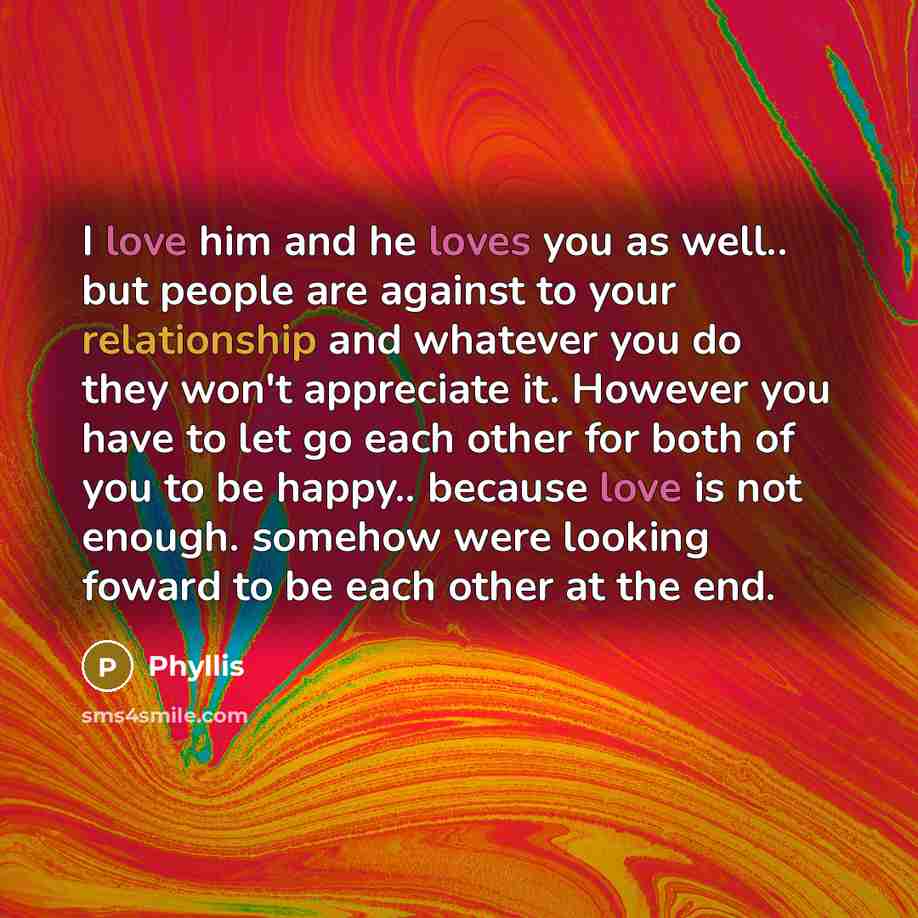 “I love him and he loves you as well.. but…” quote by Phyllis