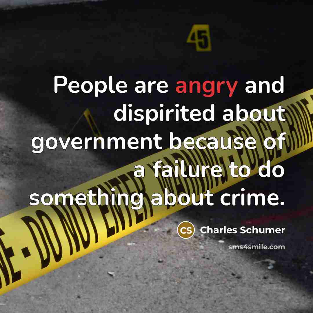 “People are angry and dispirited about government because of a…” quote by Charles Schumer