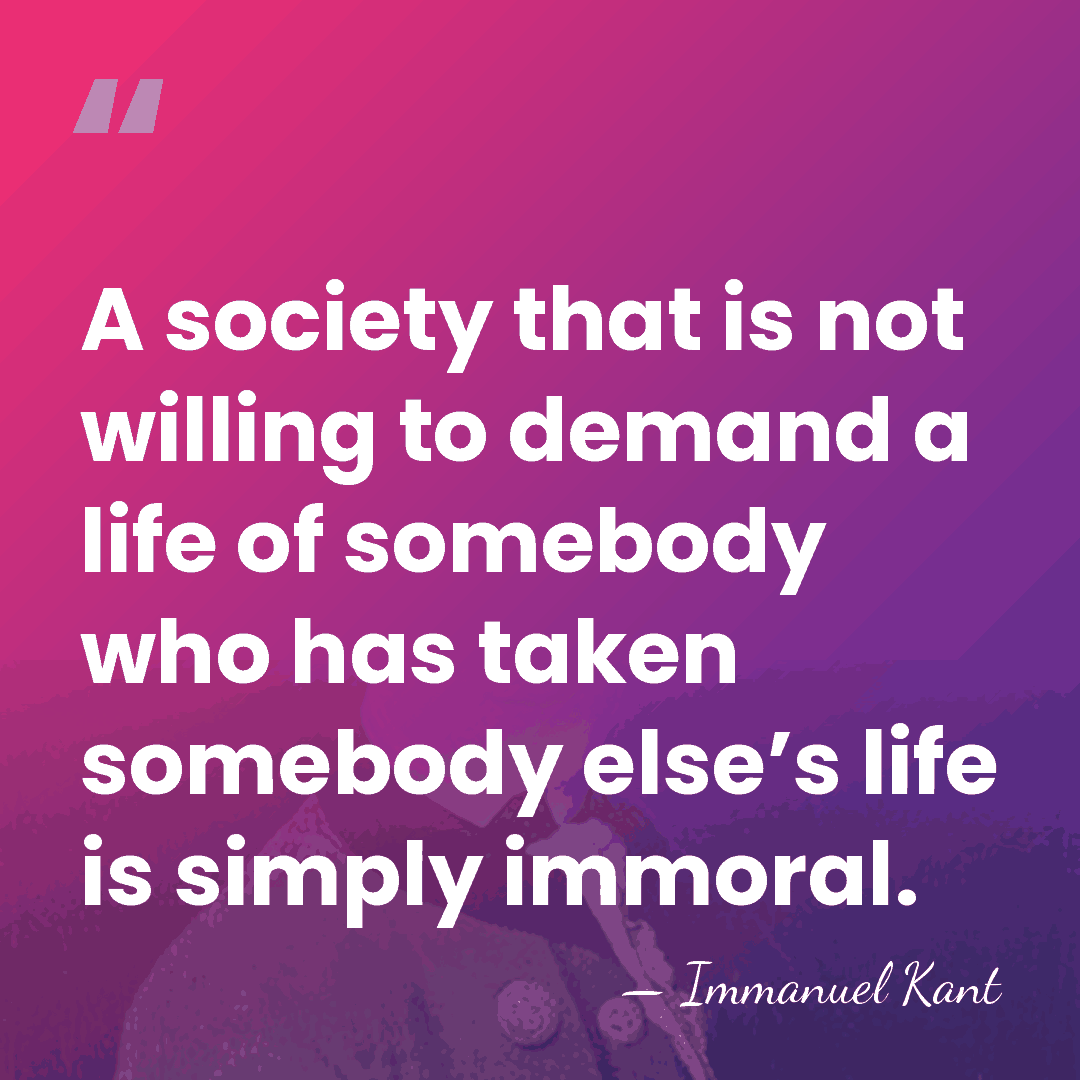 A society that is not willing to demand a life of somebody&hellip; - Immanuel Kant
