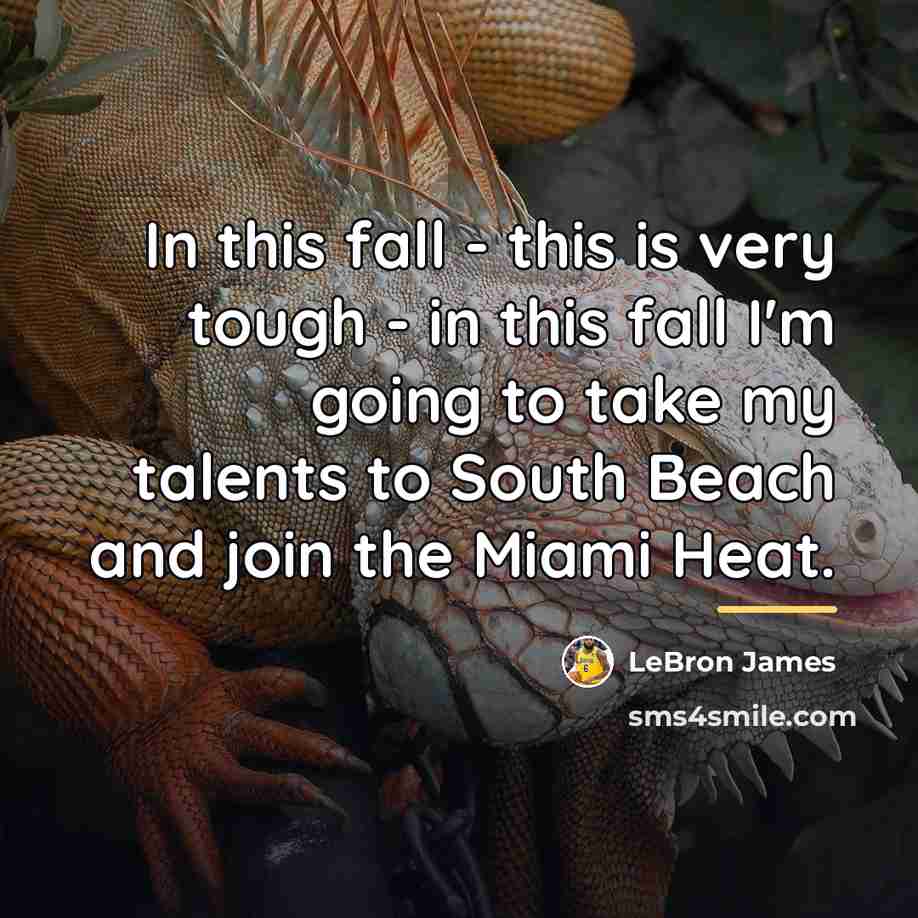 “In this fall - this is very tough - in…” quote by LeBron James