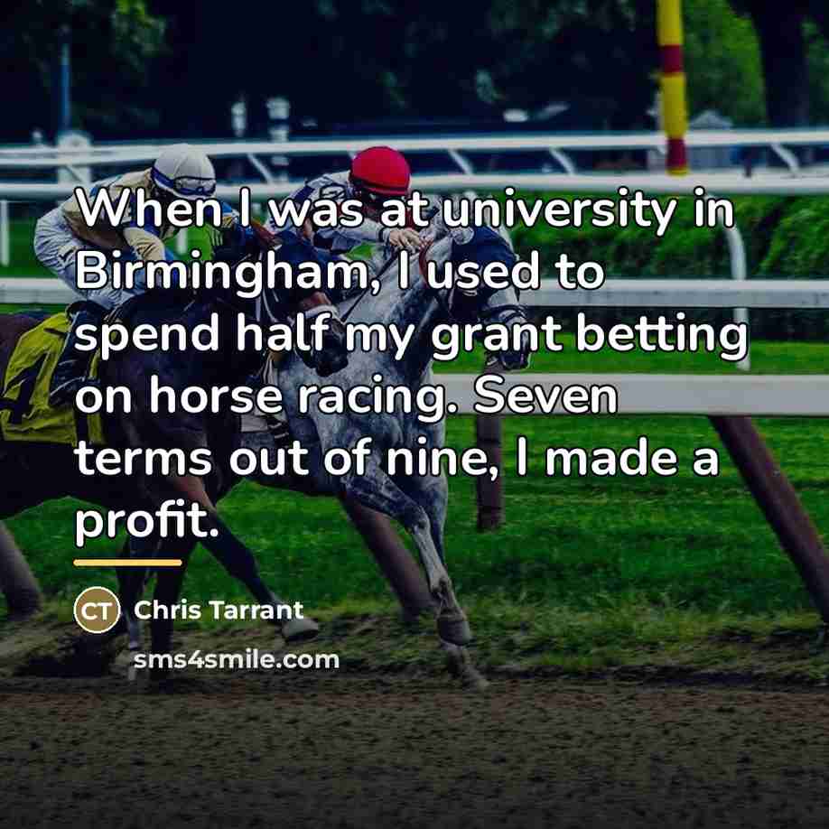 “When I was at university in Birmingham, I used to…” quote by Chris Tarrant