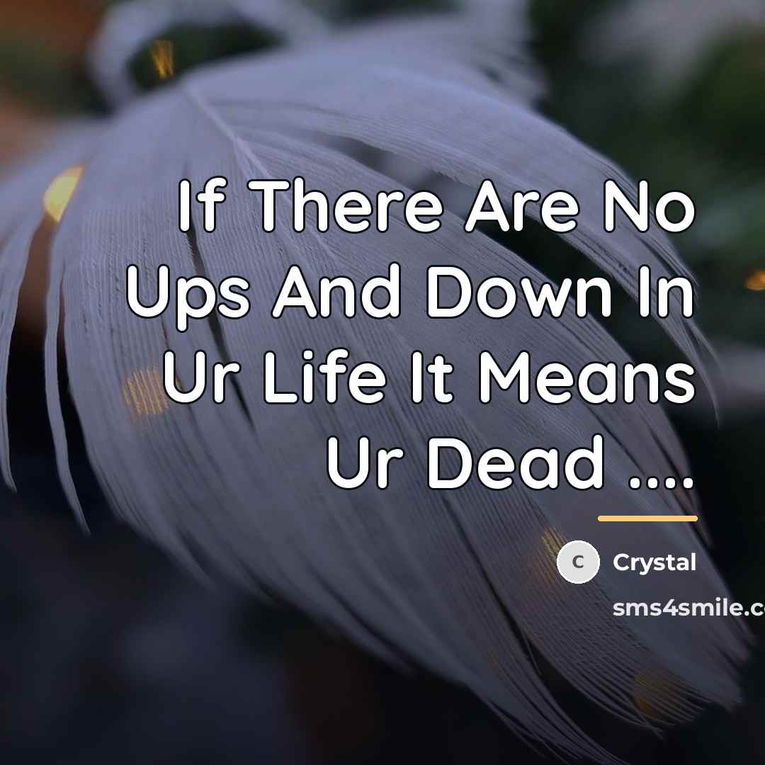 “If There Are No Ups And Down In Ur Life…” quote by CrYsTaL