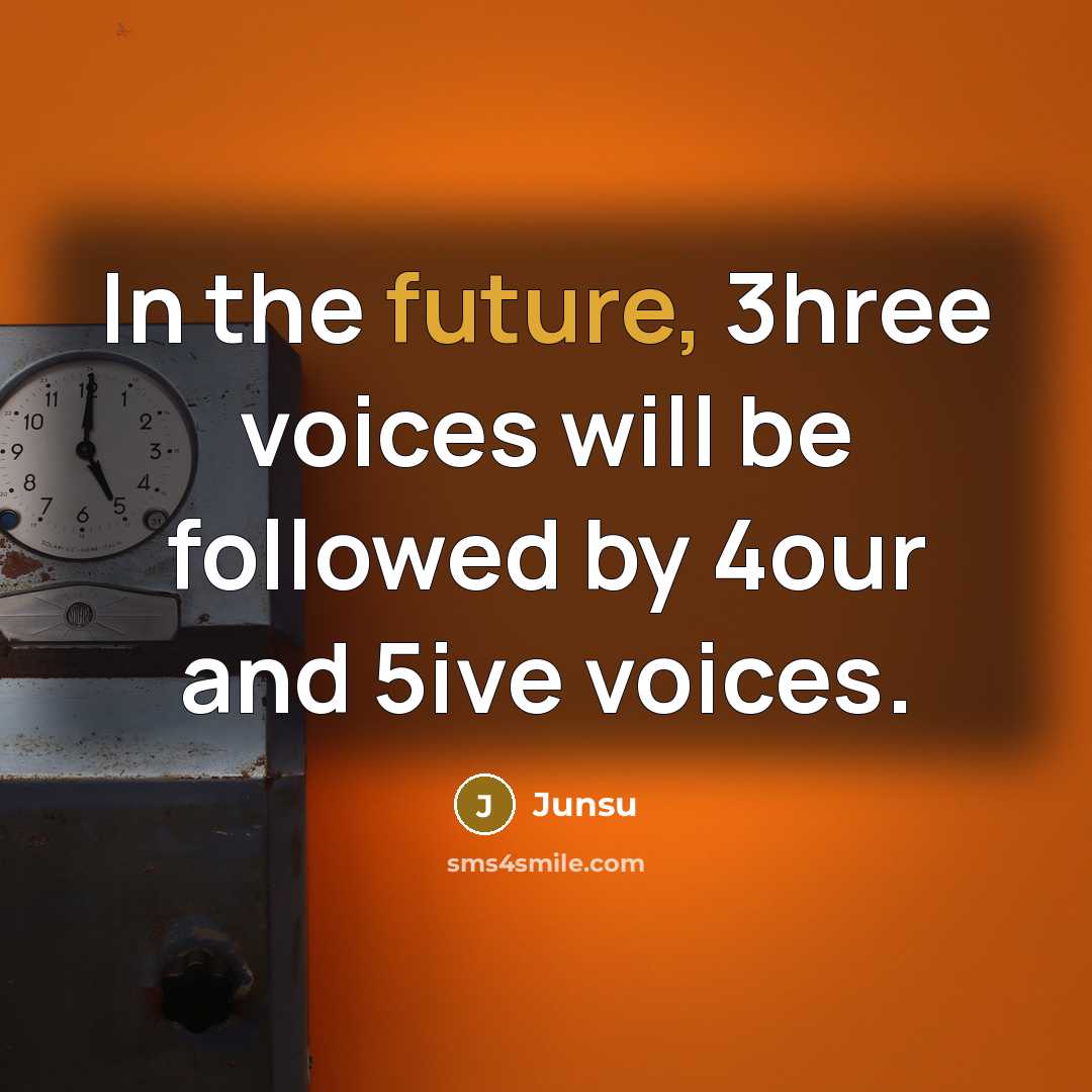 “In the future, 3hree voices will be followed by 4our…” quote by Junsu