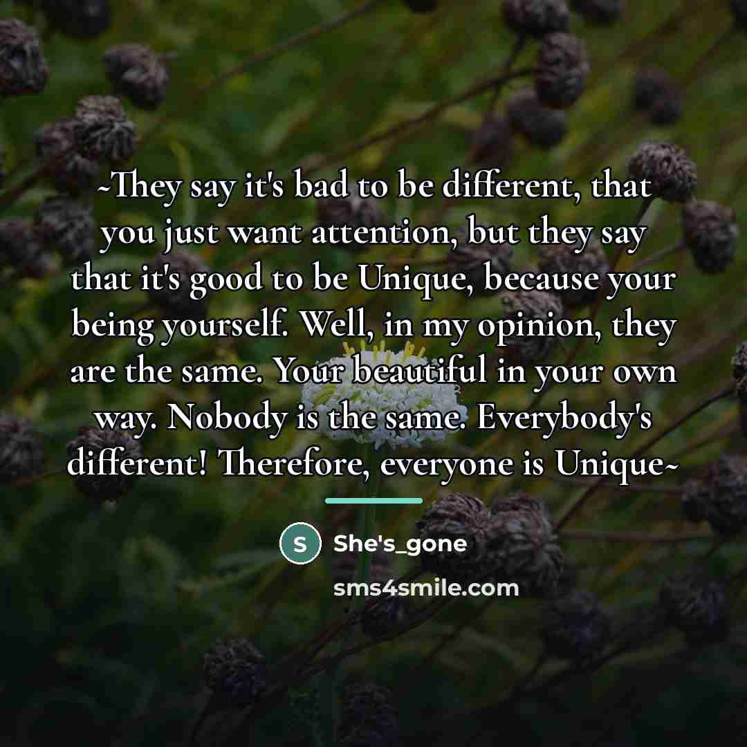 “~They say it's bad to be different, that you just…” quote by She's_gone