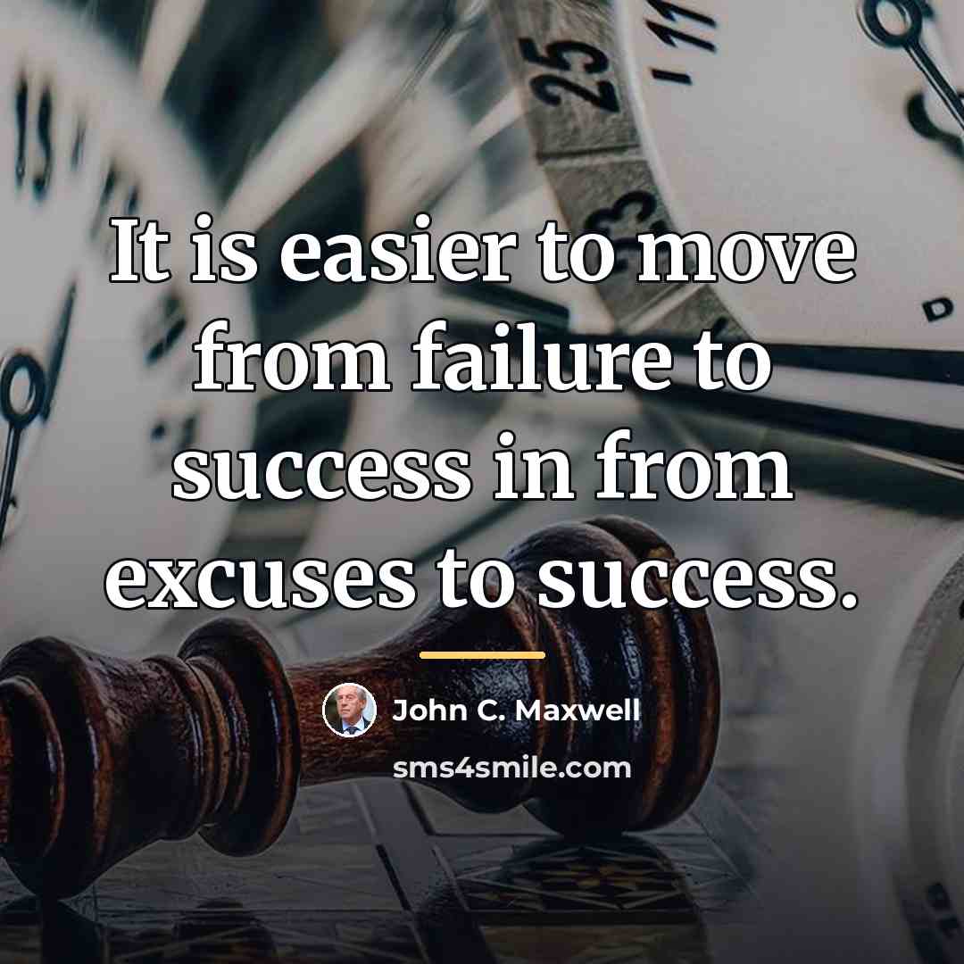“It is easier to move from failure to success in…” quote by John C. Maxwell