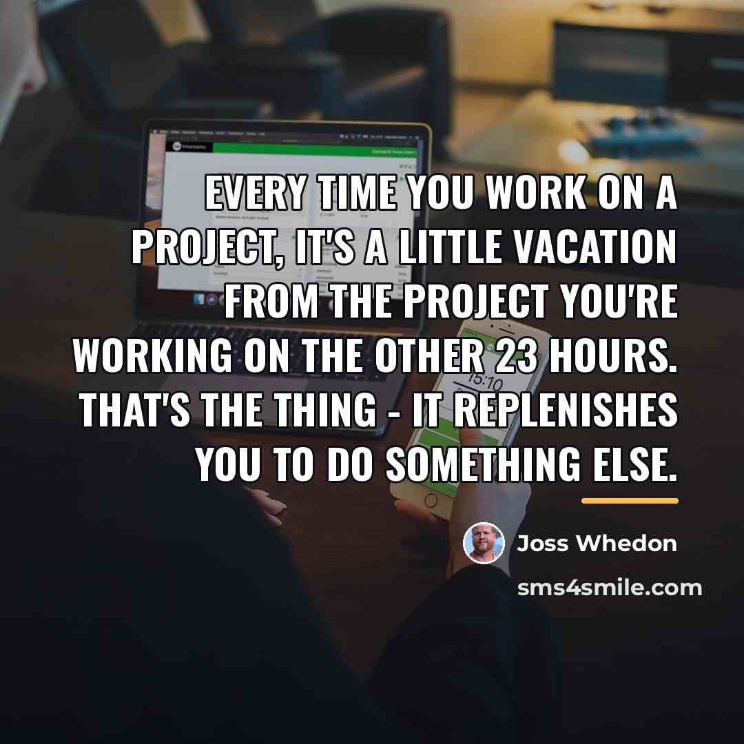“Every time you work on a project, it's a little…” quote by Joss Whedon