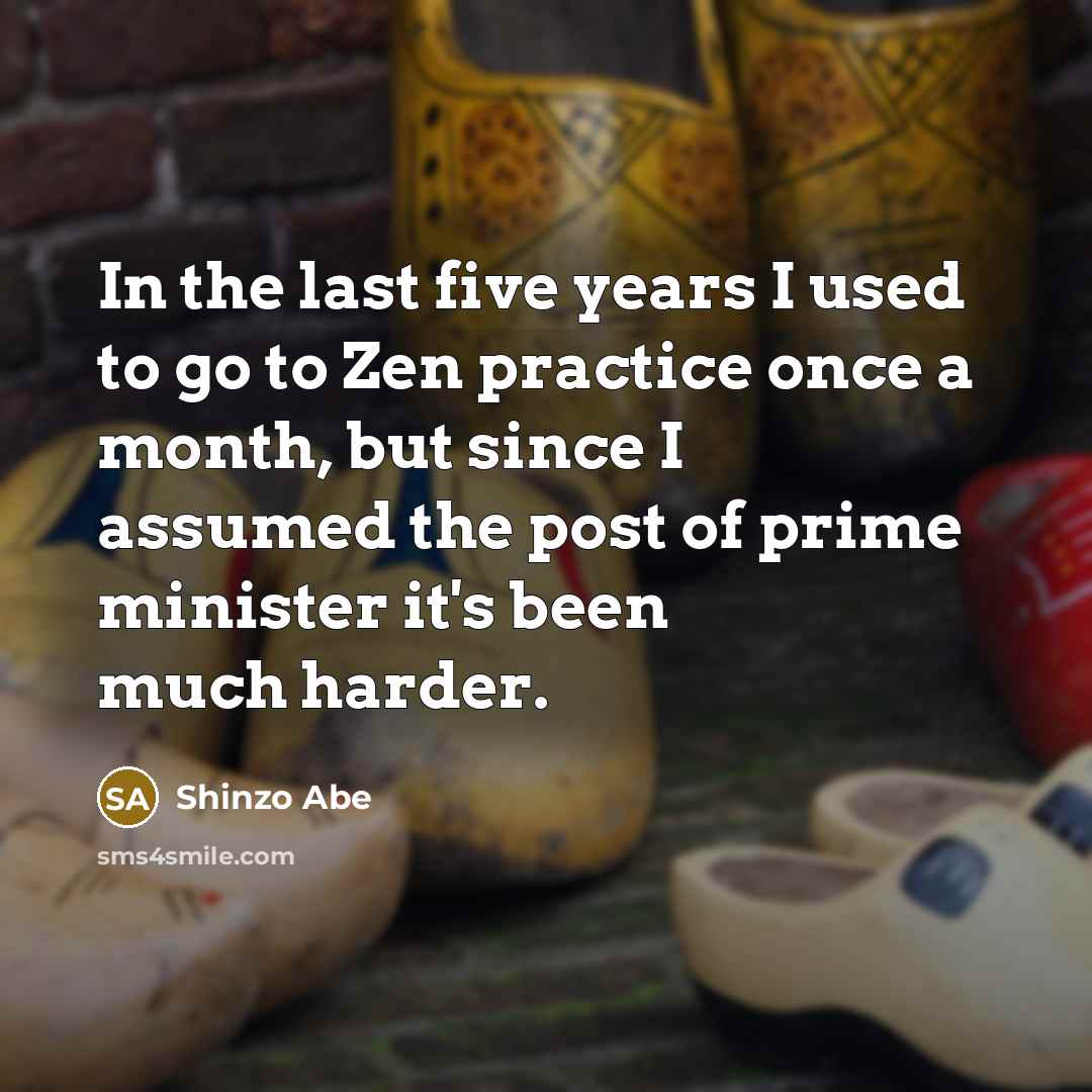 “In the last five years I used to go to…” quote by Shinzo Abe