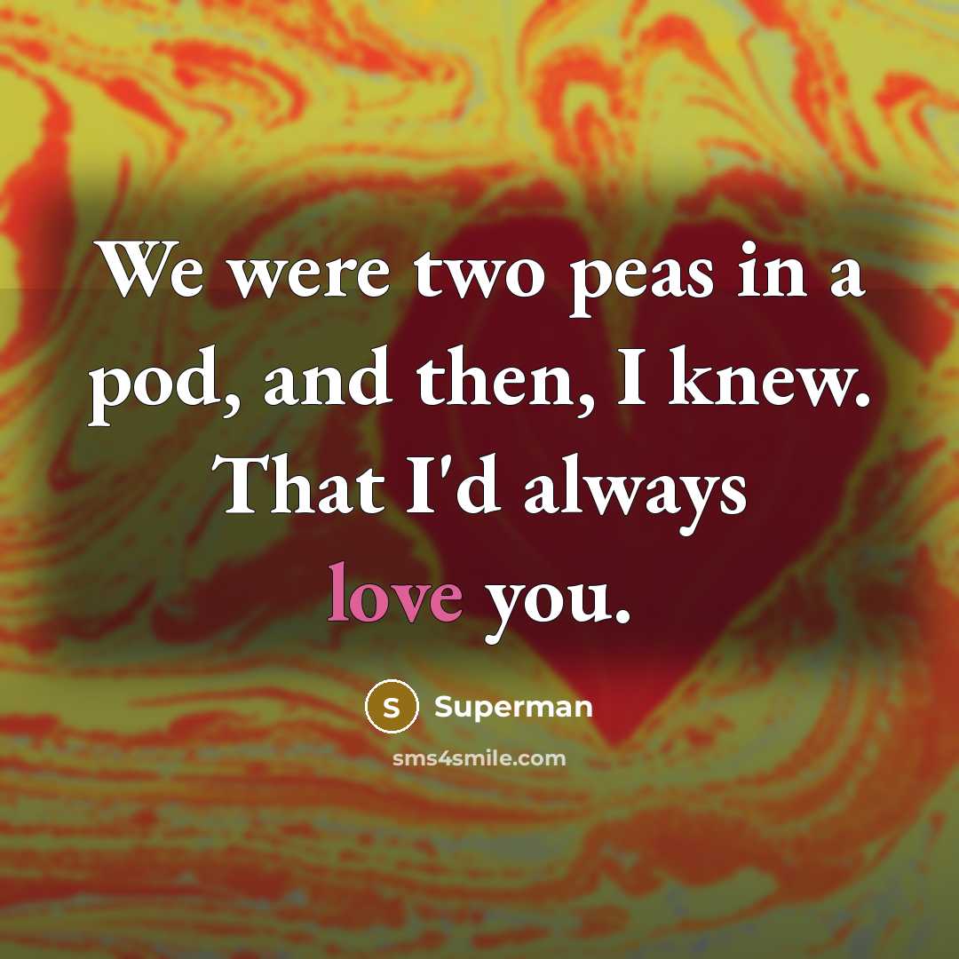 “We were two peas in a pod, and then, I…” quote by Superman