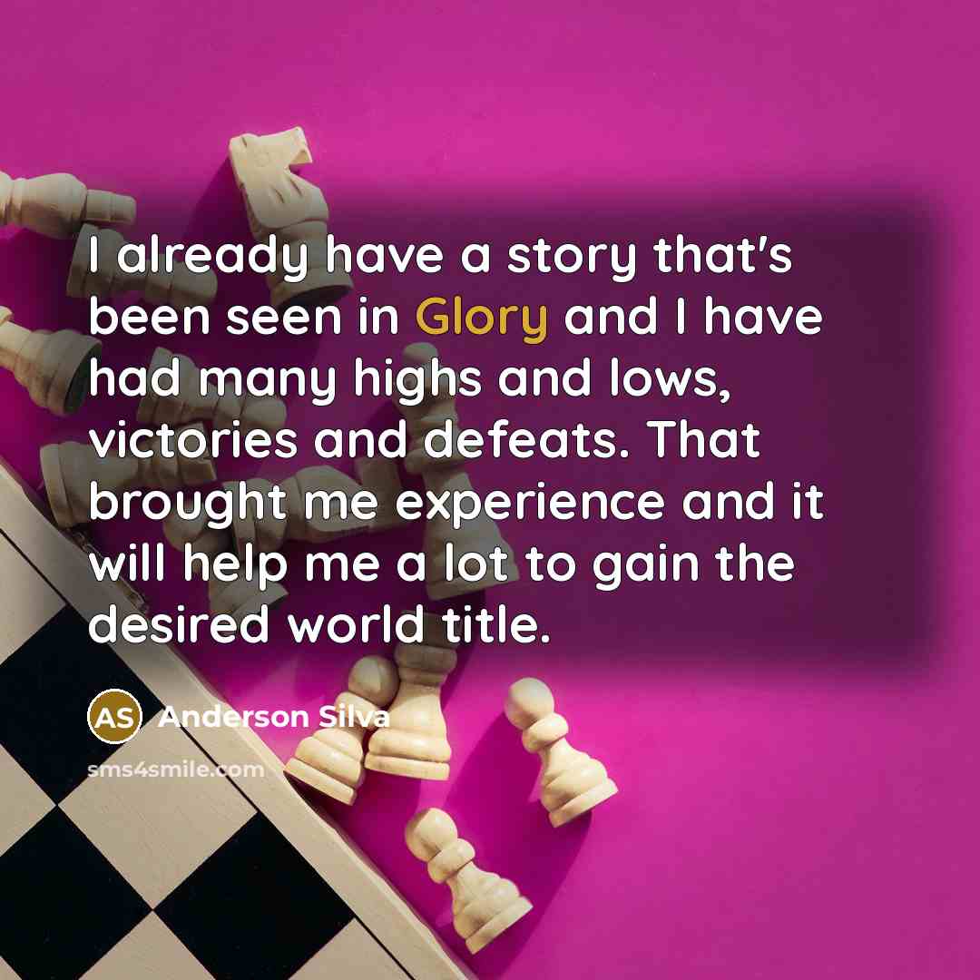 “I already have a story that's been seen in Glory…” quote by Anderson Silva