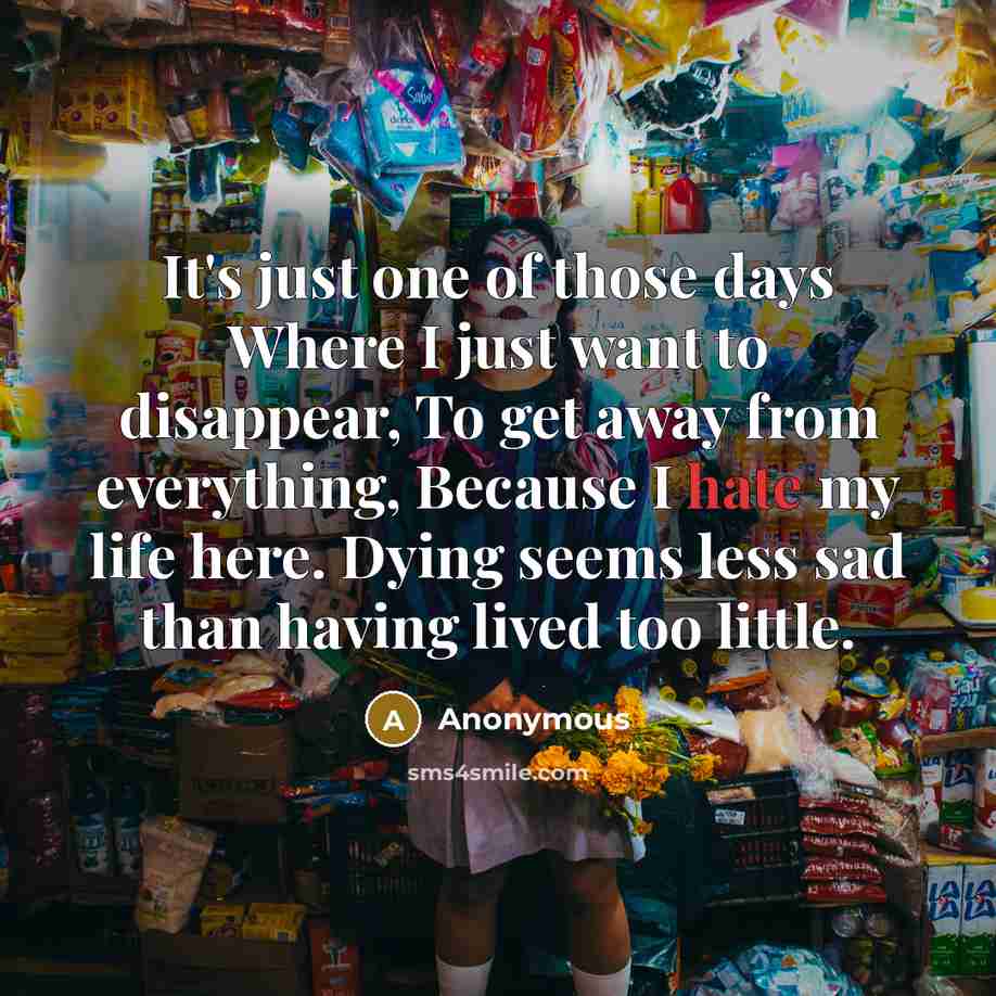 “It's just one of those days Where I just want…” quote by Anonymous