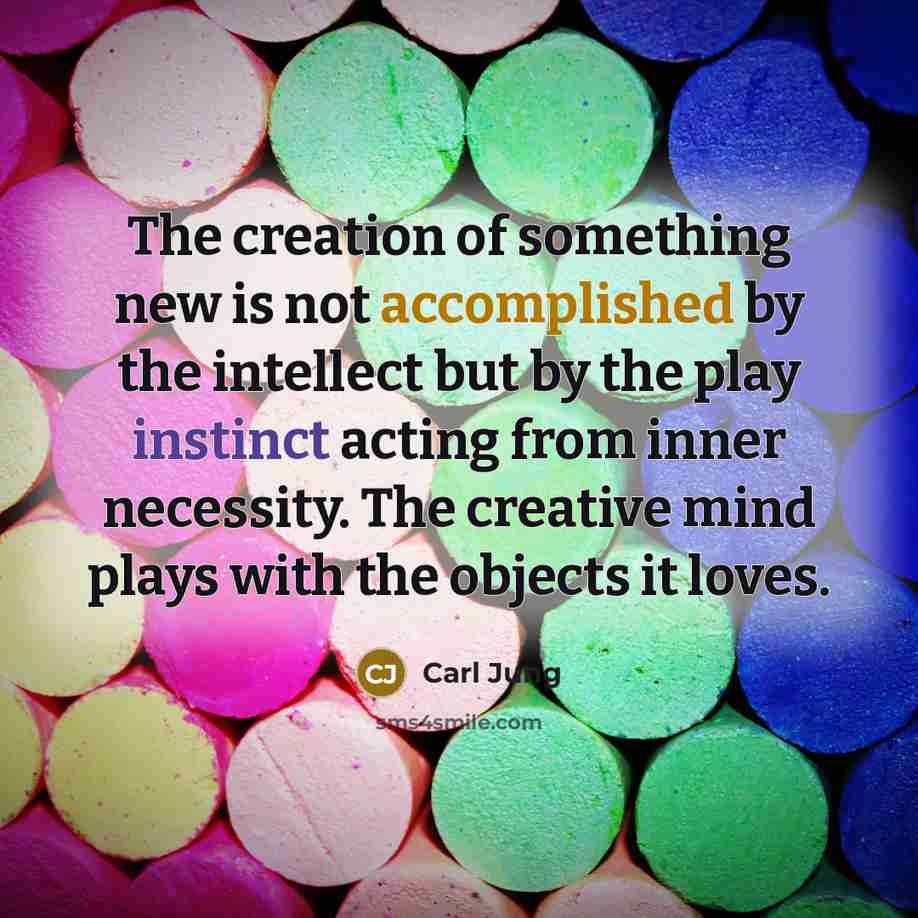 “The creation of something new is not accomplished by the…” quote by Carl Jung
