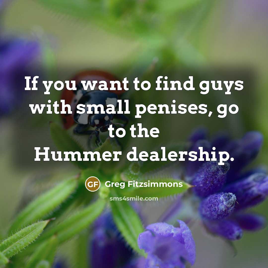 “If you want to find guys with small penises, go…” quote by Greg Fitzsimmons
