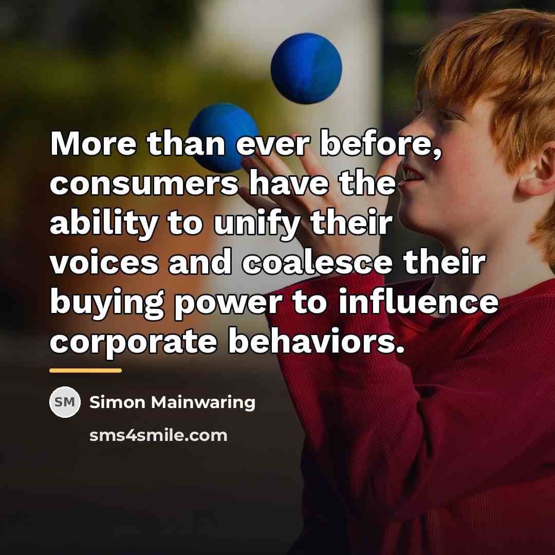 “More than ever before, consumers have the ability to unify…” quote by Simon Mainwaring