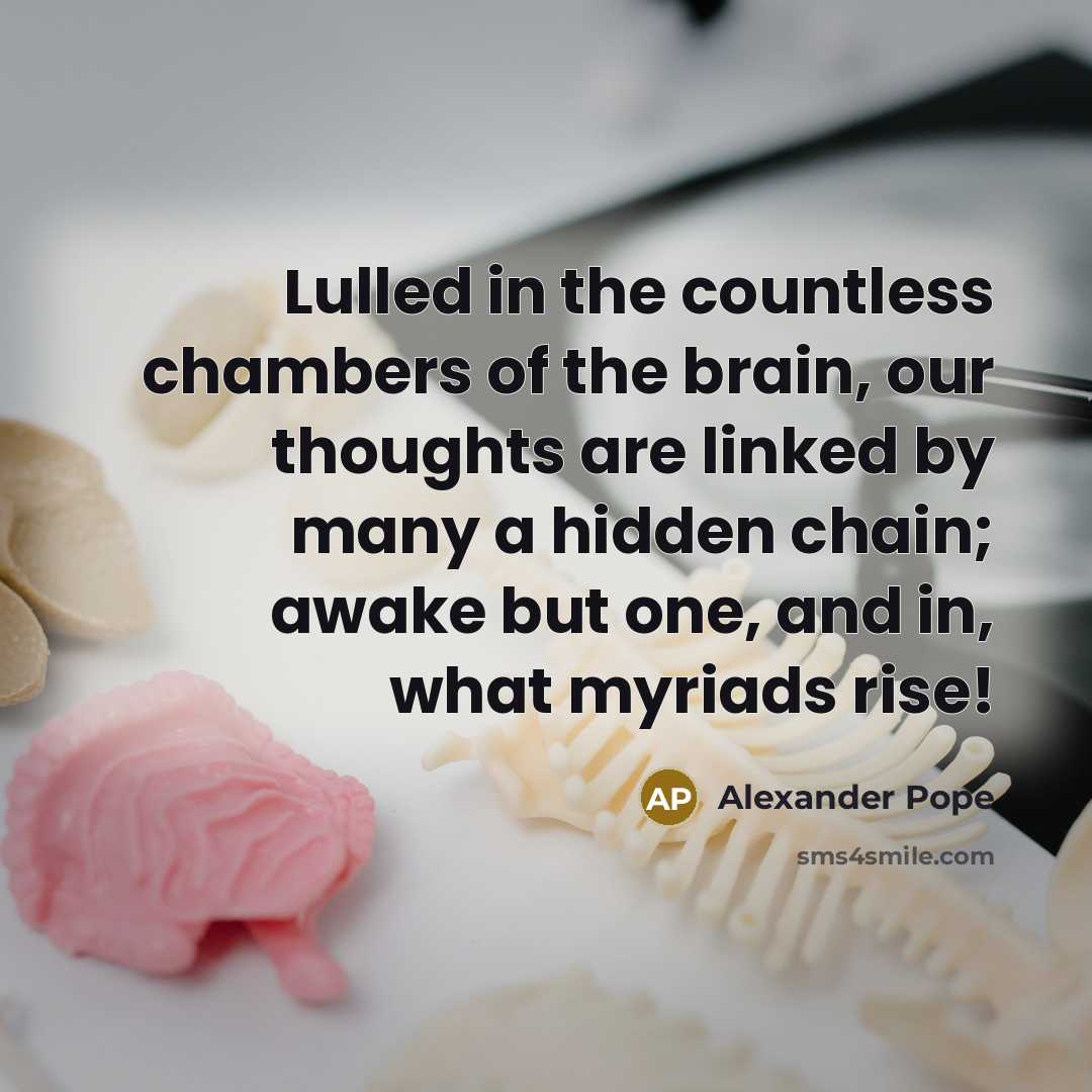 “Lulled in the countless chambers of the brain, our thoughts…” quote by Alexander Pope