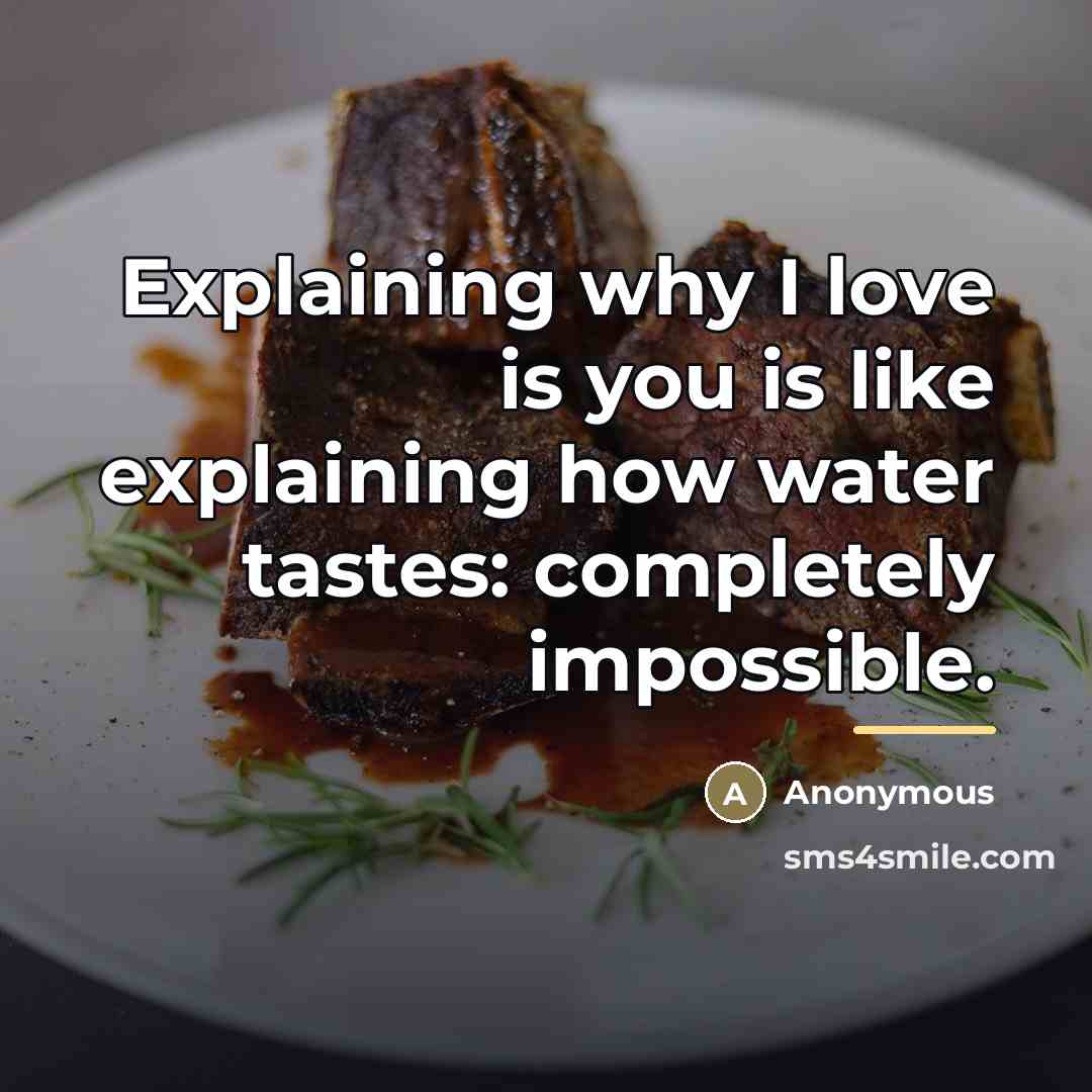 “Explaining why I love is you is like explaining how…” quote by Anonymous