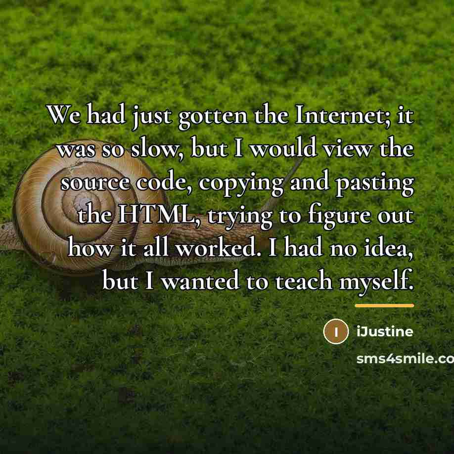 “We had just gotten the Internet; it was so slow,…” quote by iJustine