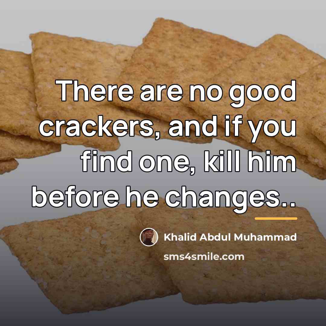 “There are no good crackers, and if you find one,…” quote by Khalid Abdul Muhammad