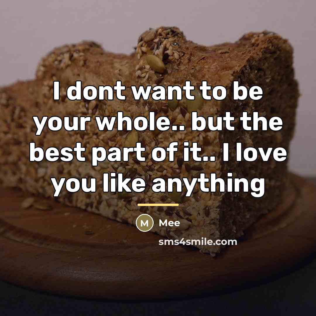 “I dont want to be your whole.. but the best…” quote by Mee