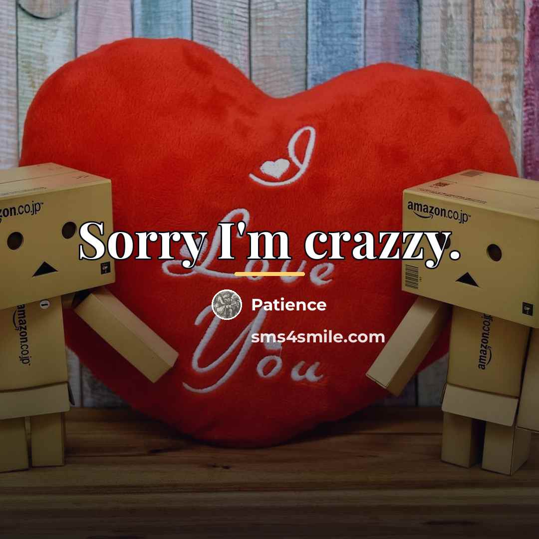 “Sorry I'm crazzy.…” quote by Patience