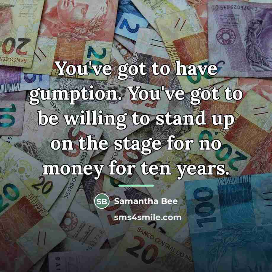 “You've got to have gumption. You've got to be willing…” quote by Samantha Bee