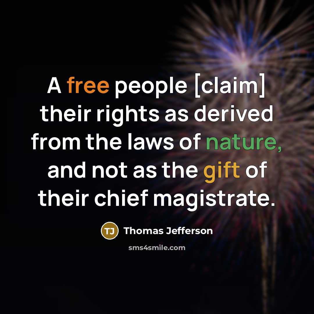 “A free people [claim] their rights as derived from the…” quote by Thomas Jefferson