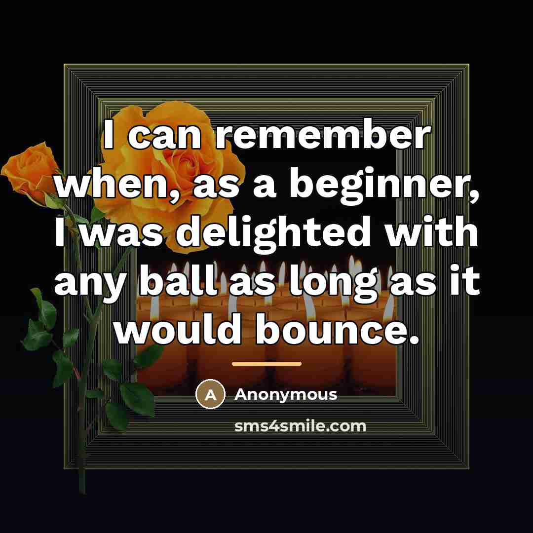“I can remember when, as a beginner, I was delighted…” quote by Anonymous