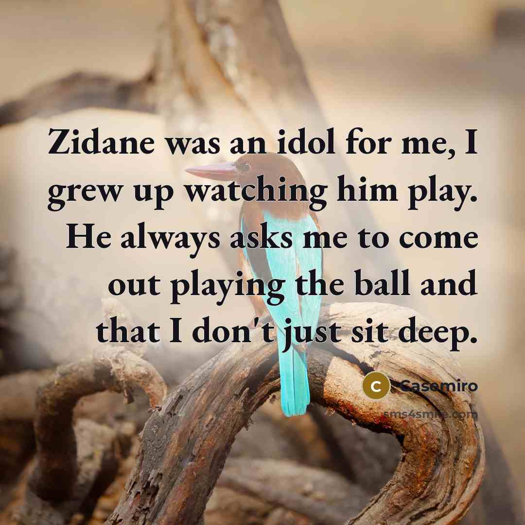“Zidane was an idol for me, I grew up watching…” quote by Casemiro